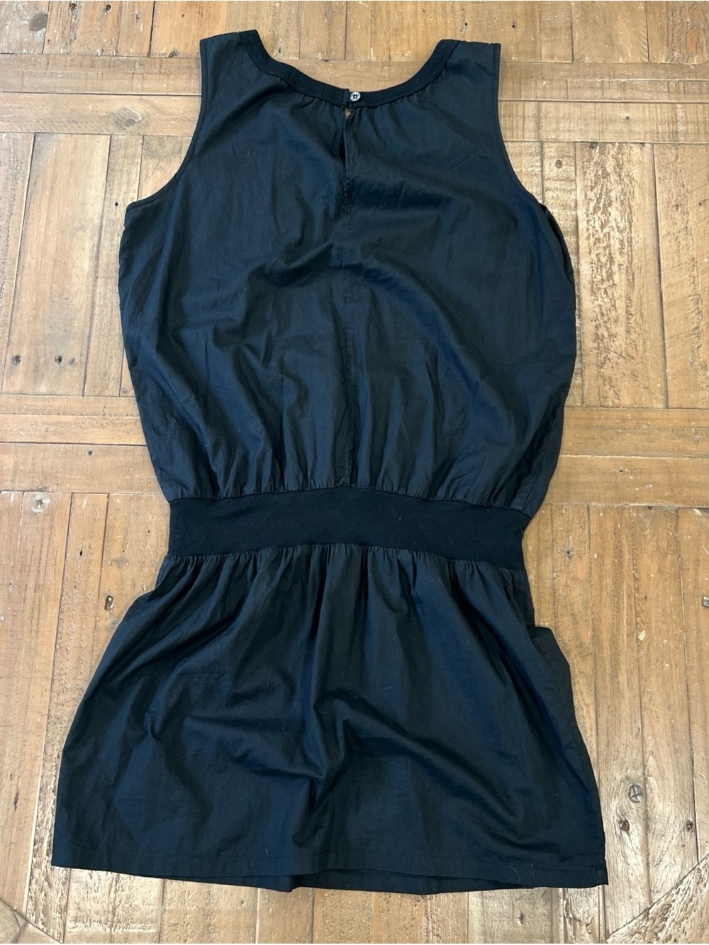 Standard James Perse Black Sleeveless Pocket Front Dress Pullover Size 2 Medium - Picture 8 of 8